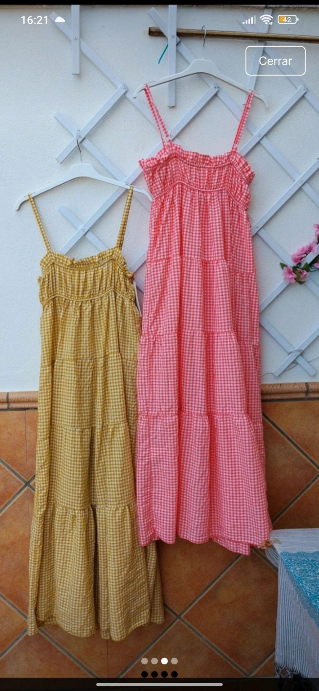 Vestido Vichy de verano nuevo con su etiqueta